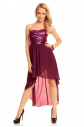 Dámské společenské šaty MAYAADI s asymetrickou sukní - HS-297_PURPLE - fialové 