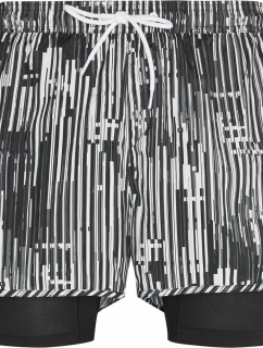 Pánské kraťasy KM0KM00244-021 černobílá - Calvin Klein