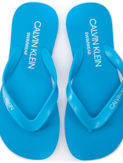 Pantofle KM0KM00341-439 modrá - Calvin Klein