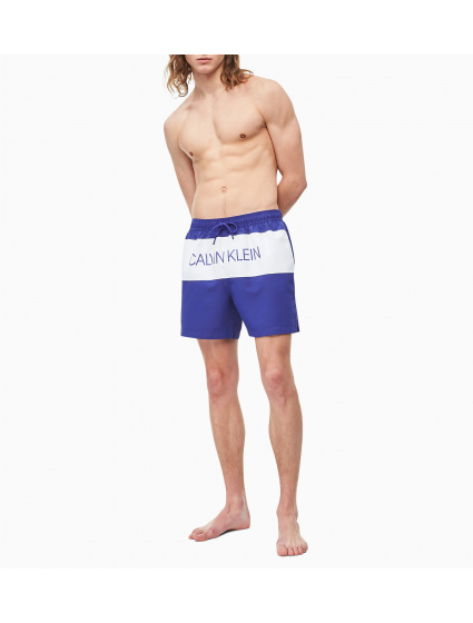 Pánské plavecké šortky KM0KM00403-CDT fialová - Calvin Klein