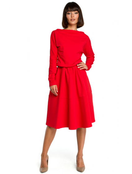 Dámské šaty B087 červené - BeWear