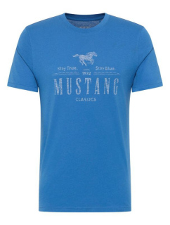 Pánské tričko Alex C Print M 1013536/5234 modrá - Mustang