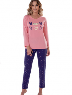 Dámské pyžamo 10 růžovo modré - Anabell