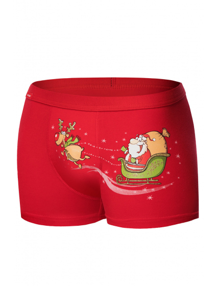 Pánské boxerky Santa's sleigh 007/67 červené - Cornette