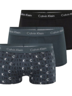 Pánské boxerky Low Rise Trunk 3Pack M U2664G PIT černo grafitové - Calvin Klein