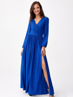 Dlouhé dámské šaty SUK0420 královská modř - Roco Fashion