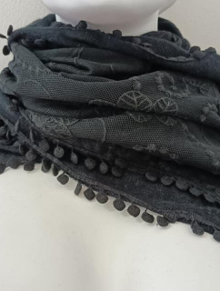 Dámský šátek černý - FPrice