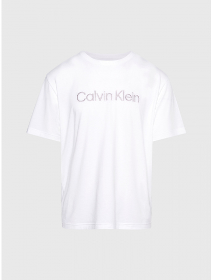 Pánské tričko na spaní S/S CREW NECK 000NM2501E 100 bílé - Calvin Klein