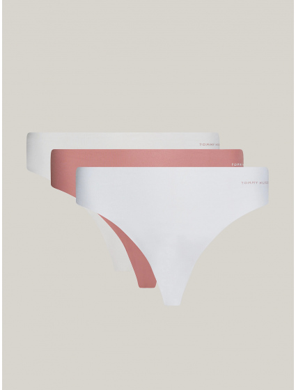 Dámské kalhotky 3Pack BRAZILIAN UW0UW03871 0R2 bílé/sv.béžové/růž - Tommy Hilfiger