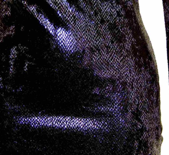 Párty šaty SNAKE s hadí texturou a šněrováním na zádech černé - OEM