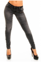 Dámské elastické džíny REDIAL 2055-1 DG - Tmavě šedé 