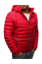 Pánská bunda s kapucí tx3084 - červená