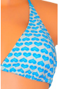 BlueHEART Dámské plavky dvoudílné zdobené 40410 se srdíčky