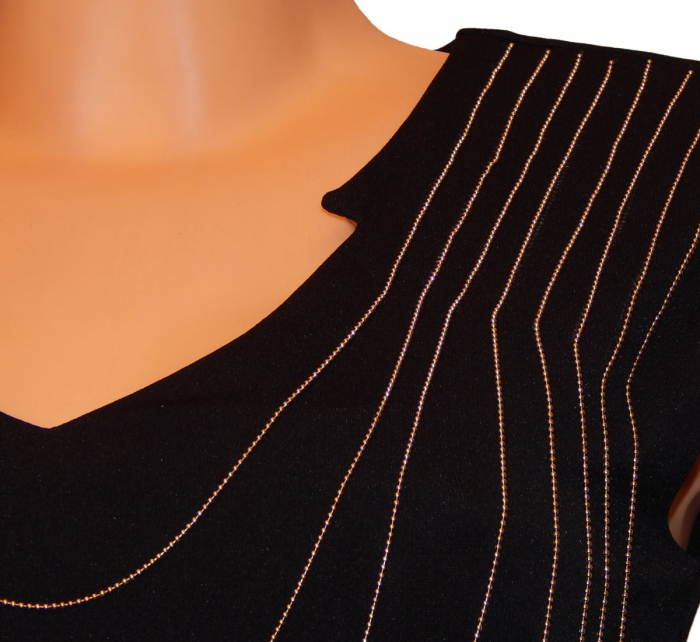 Dámské společenské šaty Kimi zdobené HS-KL007, černé - Kimi&Co