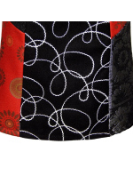 Dámské vlněné šaty HS-12063 Černo/červené - Donna