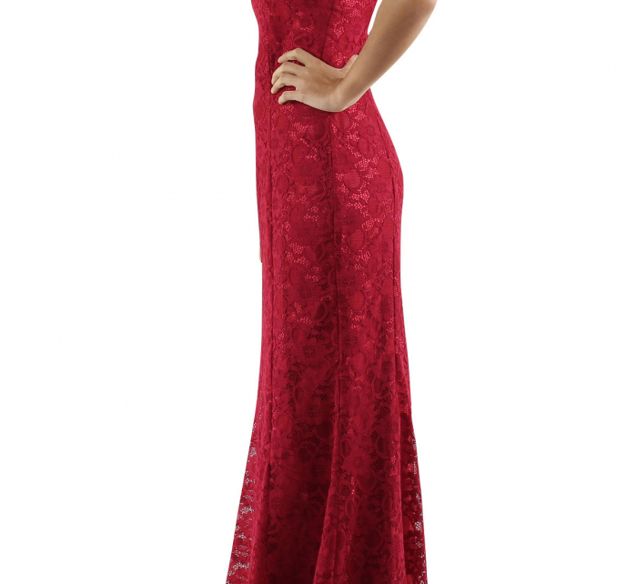 Společenské a plesové šaty krajkové  CHARMS Paris - eF-F5067- červené