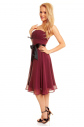 Dámské společenské šaty HS-181 - Růžová s černou mašlí