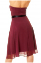 Dámské společenské šaty HS-181 - Růžová s černou mašlí