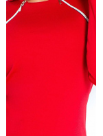 Společenské dámské šaty COLLAR s ozdobnými zipy SAF-130-2