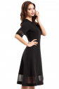 Dámské společenské šaty mo-272 s volnou sukní - černé