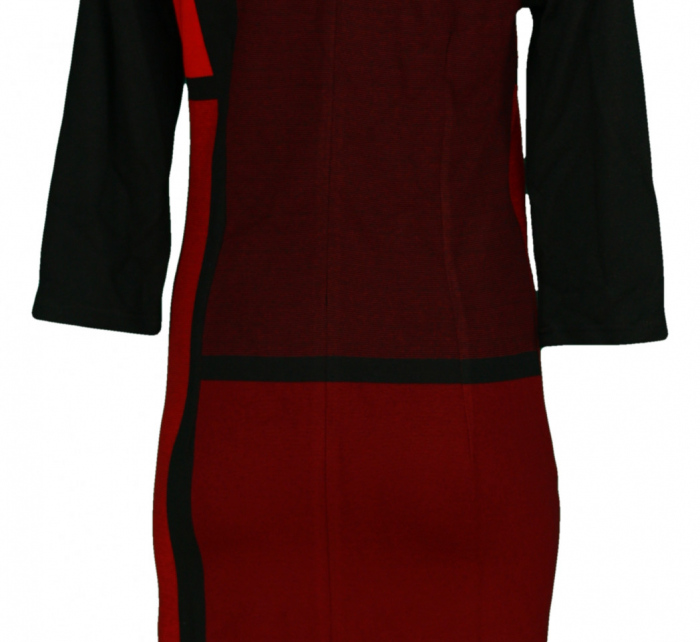 Dámské šaty M6779 červeno černé - Fart