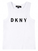 Dámský nátělník bílý s potiskem - DKNY