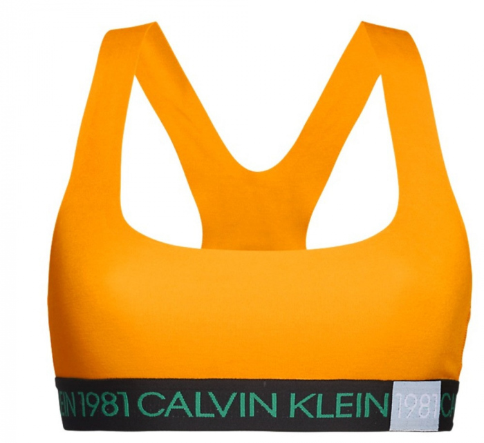 Sportovní podprsenka QF5577E-1ZK oranžová - Calvin Klein