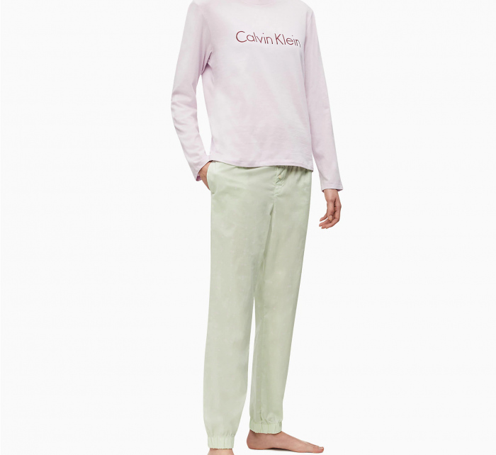 Dámské pyžamové kalhoty QS5934E-FPV zelená - Calvin Klein