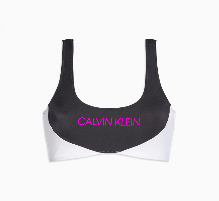 Vrchní díl plavek KW0KW00898-BEH černobílá - Calvin Klein