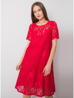Dámské krajkové šaty KB110 červené - FPrice