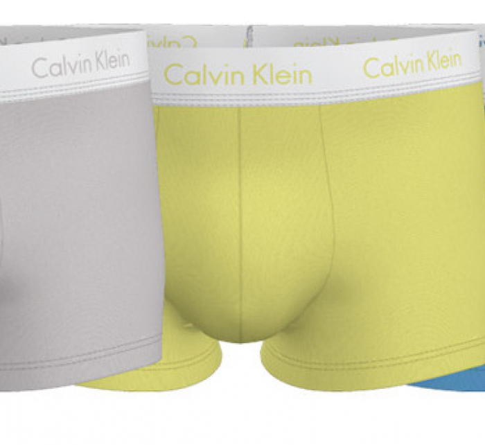 Pánské boxerky - U2664G 1U5 - béžová/žlutá/modrá - Calvin Klein