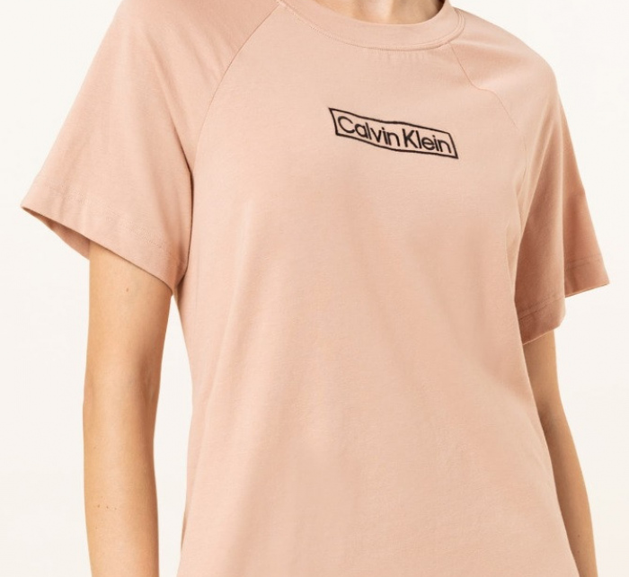 Dámská noční košile QS6800E TRK sv.hnědá - Calvin Klein