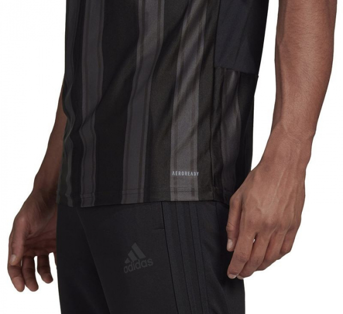 Pánské tričko Striped 21 JSY GN7625 černá - Adidas