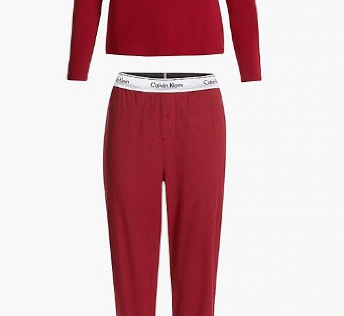Dámské pyžamo QS6579E TX4 vínová - Calvin Klein