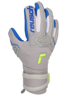 Brankářské rukavice Attrakt Freegel Silver Finger Support Jr 52 72 230 6006 šedo-modrá - Reusch