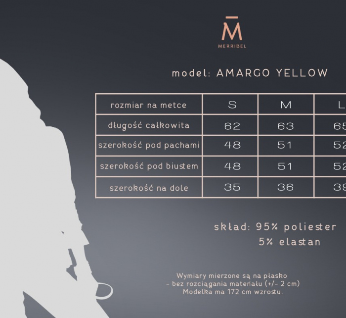 Dámská halenka Amargo Žlutá vzor - Merribel