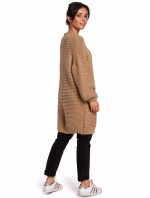 Dámský svetr nadměrné velikosti BK037 - karamelový - BeWear