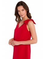 Dámské jednoduché šaty K128 červená - Makover