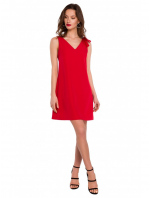 Dámské jednoduché šaty K128 červená - Makover