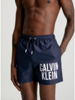 Pánské střední plavecké šortky se stahovací šňůrkou KM0KM00794 XNE tm. modrá - Calvin Klein