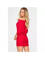 Mini šaty bez ramínek M723  červené - MOE