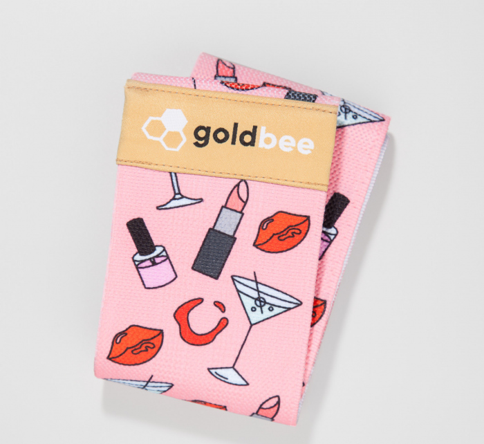 Posilovací guma BeBooty Ladies růžová-vzor - GoldBee