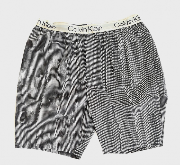 Pánské pyžamové šortky 000NM2179E C6S černo-bílé - Calvin Klein