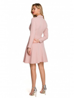 Skeater šaty s límečkem K138  růžové - Makover