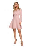 Skeater šaty s límečkem K138  růžové - Makover