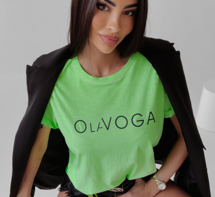 Dámské tričko 277745 neonově zelené - Ola Voga