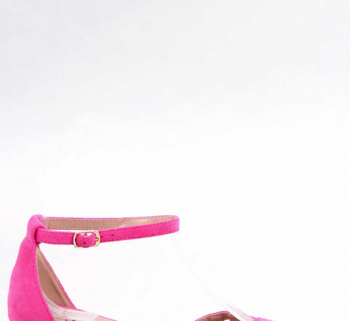 Dámské sandály na podpatku  růžové model 177338 - Inello