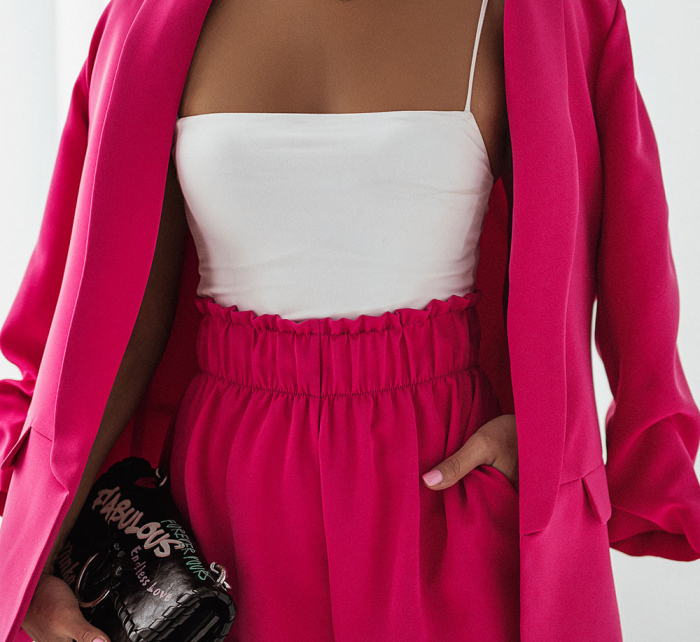 Dámský set sako a šortky Amanda 334 Tmavě růžová - IVON