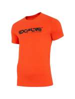 Pánské tričko H4L22-TSM010-70S oranžové - 4F
