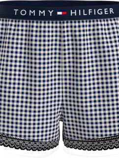 Dámské pyžamové šortky WOVEN SHORT PRINT UW0UW04944 02G tm. modro-bílé - Tommy Hilfiger